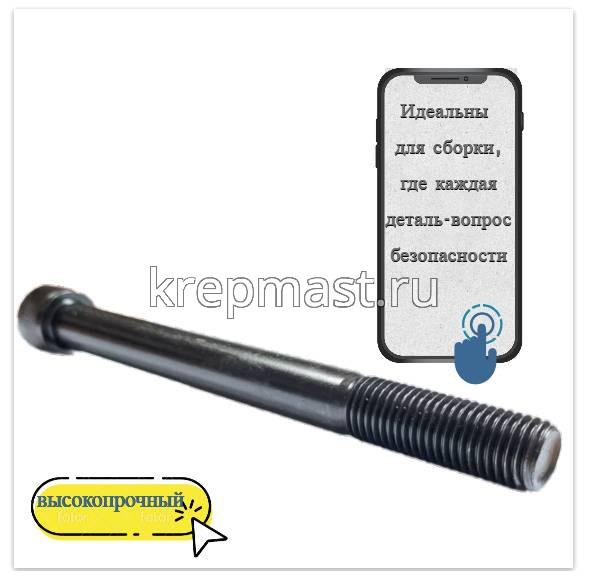 Винт с внутр.шестигранником 16 х170 черный кл.пр.12.9 н/р DIN 912