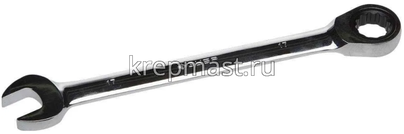 Ключ комбинированный 17мм трещеточный ЗУБР Профи