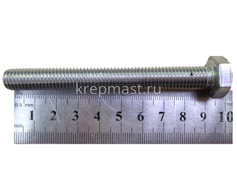 Болт 10х 90 нержав. DIN 933 A2