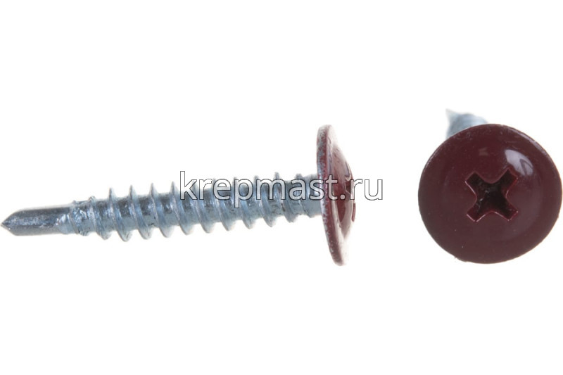 Саморез п/сф головка с п/ш сверло 4,2х25 RAL 3005