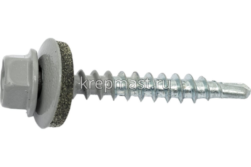 Саморез д/кровли краш. 4,8х35(38) RAL 7004/RR21