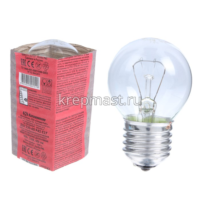 Лампы РОССИЯ простые 60Вт Е27