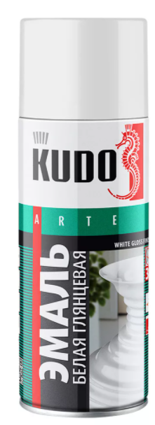 Эмаль аэр. универс. белая глянц. 520мл