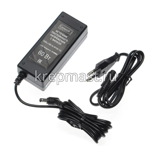 Блок питания 12- 60 для светодиодной ленты DC 12В