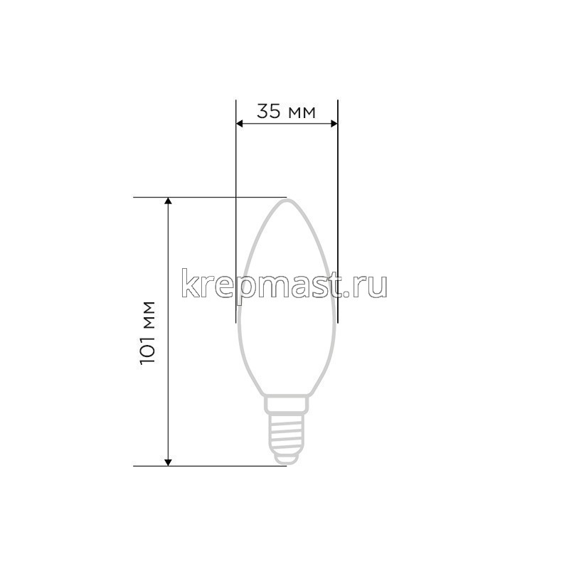 Лампа свеча 7,5Вт Е27 4000K