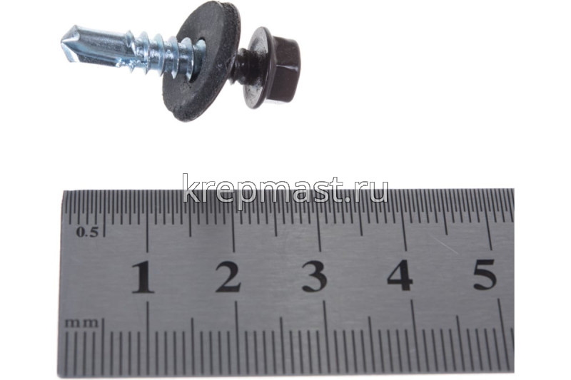 Саморез д/кровли краш. 5,5х25 RAL 8017