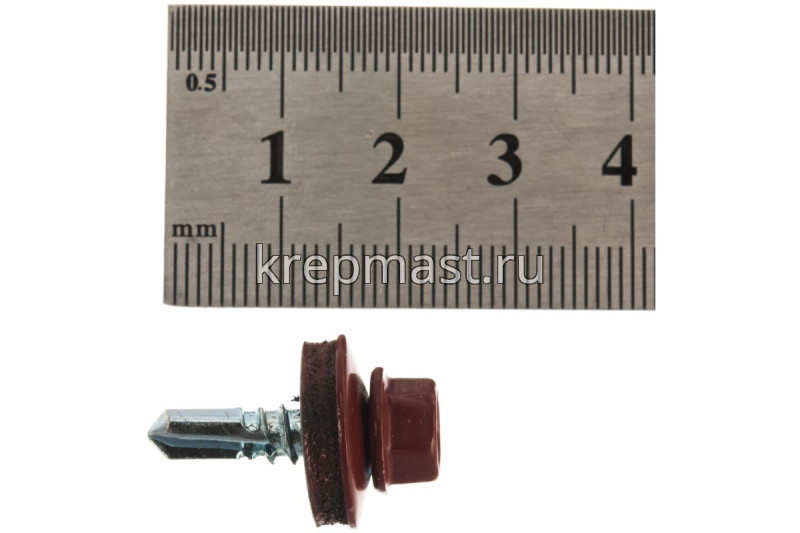 Саморез д/кровли краш. 5,5х19 RAL 3011