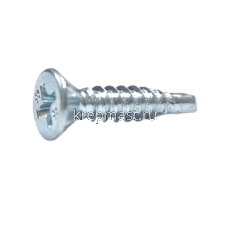 Саморез оконный сверло белый цинк 3,9х19 усиленный