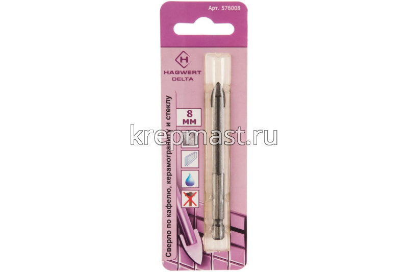 Сверло по стеклу 8мм