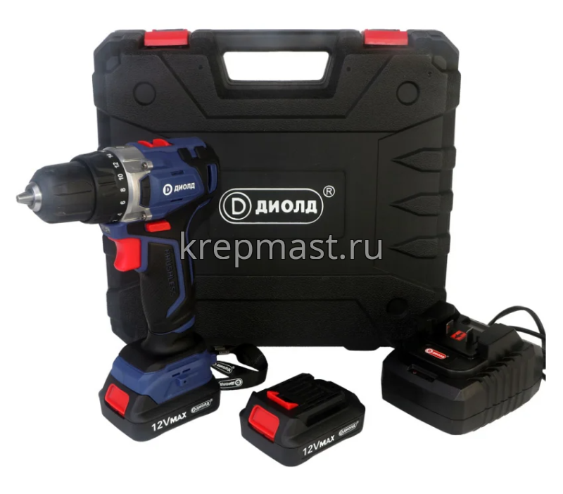 Шуруповерт аккумуляторный ДИОЛД (12Вт, 2,0Ah/ч)