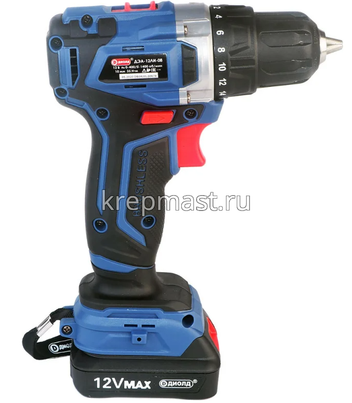 Шуруповерт аккумуляторный ДИОЛД (12Вт, 2,0Ah/ч)