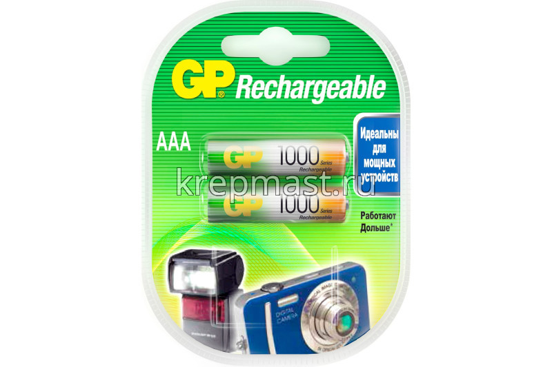 Батарейка GP Accu AAА аккумул. 1000ma