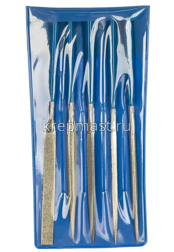 Набор алмазных надфилей ЗУБР 160х80 мм, 5 предметов Р140