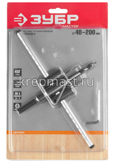 Балеринка ЗУБР по дереву двухрезц. 40-200мм