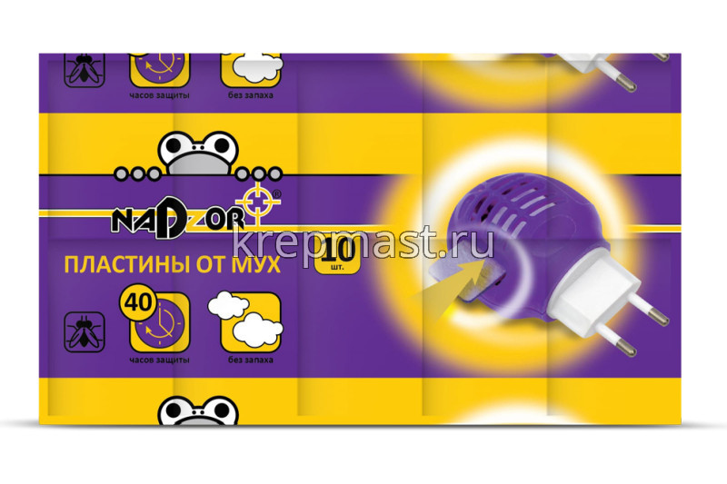 Пластины от мух без запаха (уп.10шт) Nadzor