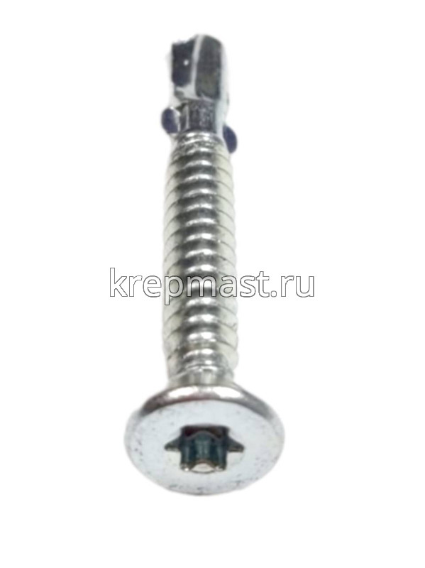Саморез кров. ТХ30 с УШКАМИ б/шайбы DIN 7504 P 6,3х50 потай. - сверло оцинк.