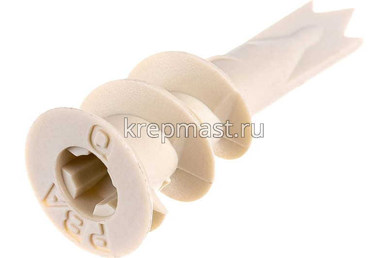 Дюбель DRIVA нейлон для ГПК удлин.сверло (бежевый)