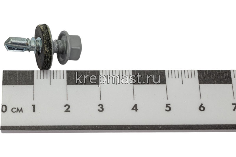 Саморез д/кровли краш. 5,5х19 RAL 7004