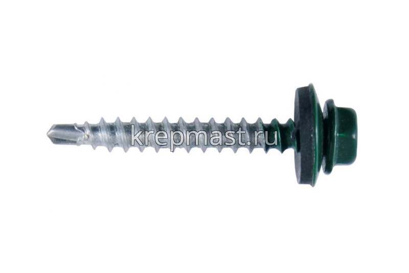 Саморез д/кровли краш. 4,8х35(38) RAL 6005