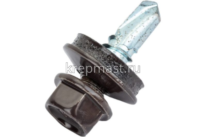 Саморез д/кровли краш. 5,5х19 RAL 8019