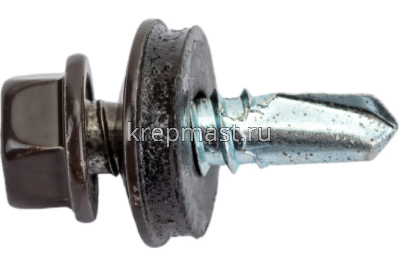 Саморез д/кровли краш. 5,5х19 RAL 8019