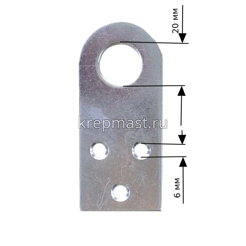 Проушина прямая 40х 90мм цинк