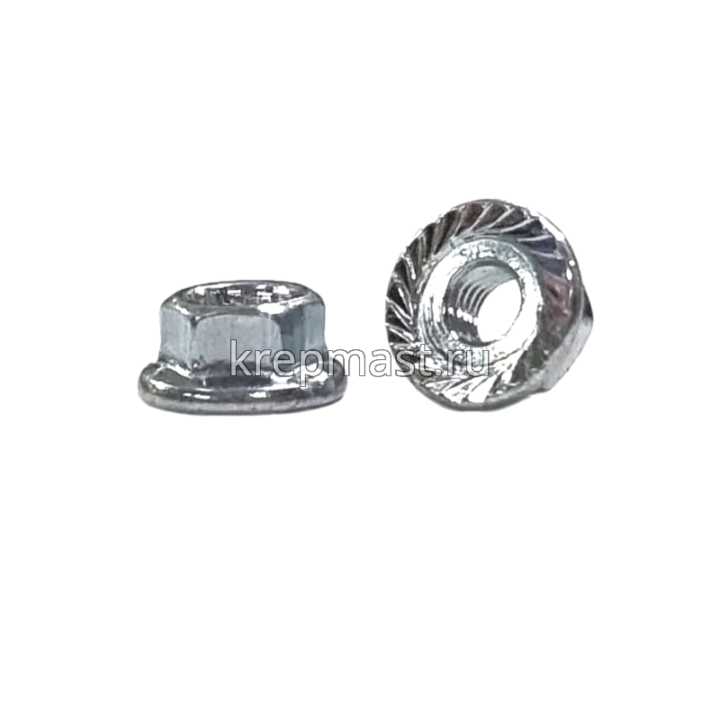 Гайка с фланцем М 3 DIN 6923