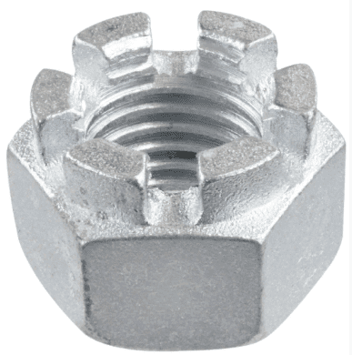 Гайка корончатая М 16 (8) оцинк. DIN 935