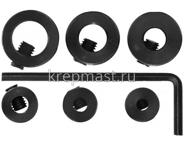 Стопперы для сверел FIT (набор 6шт) (3, 4, 5, 6, 8, 10мм)