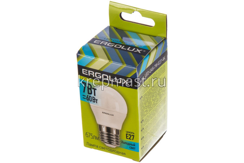 Лампа шарик 7Вт Е27 4500К