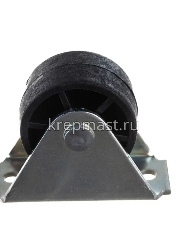 Колесо д. 25мм НЕПОВОРОТНОЕ цинк+черный пластик 493-2